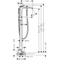 Смеситель Hansgrohe Vivenis 75445700 напольный, матовый белый