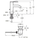 Смеситель Jacob Delafon Grands Boulevards E77958-4A-CP для раковины