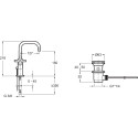 Смеситель Jacob Delafon Purist E14594-3-CP для раковины