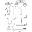 Смеситель Jaquar Darc DRC-CHR-37119SHK для ванны с душем