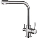 Смеситель Kaiser Merkur 26044-5 для кухонной мойки, серебро
