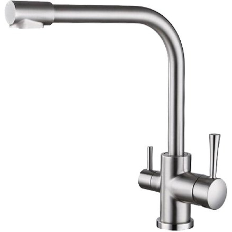 Смеситель Kaiser Merkur 26044-5 для кухонной мойки, серебро