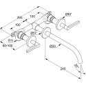 Смеситель Kludi Nova Fonte Puristic 201460515 С ВНУТРЕННЕЙ ЧАСТЬЮ, для раковины