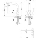 Смеситель Lemark Comfort LM3061C для кухонной мойки с фильтром Аквафор Кристалл ECO H Pro