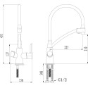 Смеситель Lemark Comfort LM3070C-White для кухонной мойки с фильтром Аквафор Кристалл ECO H Pro