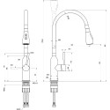 Смеситель Lemark Expert LM5082S-Gray для кухонной мойки + дозатор