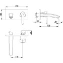 Смеситель Lemark Mars LM3526C С ВНУТРЕННЕЙ ЧАСТЬЮ, для раковины