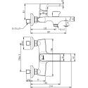 Смеситель Lemark Ursus LM7214BL для ванны с душем