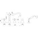 Смеситель Migliore Princeton Plus ML.PRP-8080.CR на борт ванны