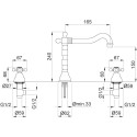 Смеситель Migliore Revival ML.REV-412.DO для раковины, золото