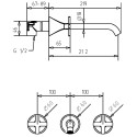 Смеситель Migliore Sirius 28166 С ВНУТРЕННЕЙ ЧАСТЬЮ, для раковины, хром
