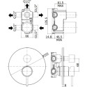 Смеситель Paffoni Light LIG019BO с ВНУТРЕННЕЙ ЧАСТЬЮ, для ванны с душем, белый