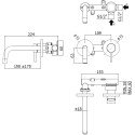Смеситель Paffoni Light LIG101HGSP70 С ВНУТРЕННЕЙ ЧАСТЬЮ, для раковины, золото медовое брашированное