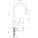 Смеситель Paini Cox 78H4572CRL2LMKM для кухонной мойки