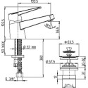 Смеситель Paini Ventus 93CR2112SKM для раковины