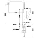Смеситель TEKA Easy FOT 994 CHROME для кухонной мойки