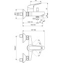 Смеситель Vidima Fine BA388AA для ванны с душем