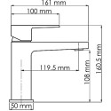 Смеситель Wasserkraft Abens 2003 для раковины