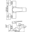 Смеситель Wasserkraft Wiese 8401 для ванны с душем