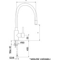 Смеситель Webert Viper VP920602744 для кухонной мойки, белый, хром