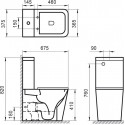 Унитаз-компакт BelBagno Ardente-R BB02093CPR