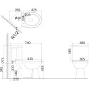 Унитаз-компакт Creo Project PR1002 горизонтальный выпуск