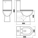 Унитаз-компакт TEKA Inca 700200200 с тонким сиденьем с микролифтом