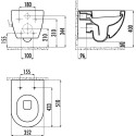 Унитаз подвесной Creavit Free FE320.00100 + коврик