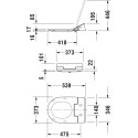 Унитаз подвесной Duravit ME by Starck 2528590000 с крышкой биде