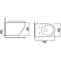 Унитаз подвесной SantiLine SL-5002SM-BD безободковый, с микролифтом