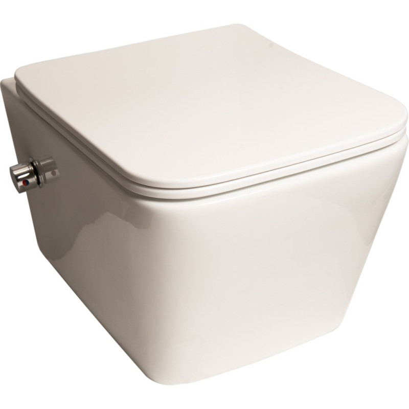 Унитаз подвесной SantiLine SL-5004SM-BD безободковый, с микролифтом