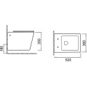 Унитаз подвесной SantiLine SL-5004SM-BD безободковый, с микролифтом