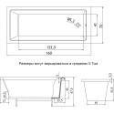 Ванна из искусственного камня Цвет и Стиль Джерси 160х70, с ножками