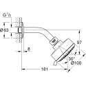 Верхний душ Grohe Tempesta Cosmopolitan 27869001