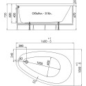 Акриловая ванна 1ACReal ОМР Marseille 160 левая