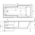 Акриловая ванна Aquanet Taurus 170x75 с каркасом