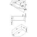 Акриловая ванна Bas Вектра Вн БасВГ11 150 см R с г/м