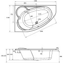 Акриловая ванна Cersanit Kaliope 170 правая