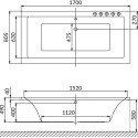 Акриловая ванна Excellent Pryzmat Lux 170x80 с каркасом