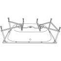 Акриловая ванна Excellent Pryzmat Lux 170x80 с каркасом
