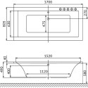 Акриловая ванна Excellent Pryzmat Lux WAEX.PRL17.ULTRA 170x80