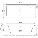Акриловая ванна Excellent Pryzmat WAEX.PRY19.SMART 190x90