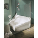 Акриловая ванна Jacob Delafon Bain-Douche 145х145 R + слив-перелив