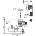 Акриловая ванна Jacob Delafon Odeon Up 160x90 L + слив-перелив