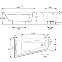 Акриловая ванна Jacob Delafon Odeon Up 160x90 L + слив-перелив
