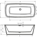 Акриловая ванна Riho Admire FS 180x84