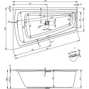 Акриловая ванна Riho Still Smart R 170x110 с подголовником