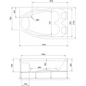 Акриловая ванна Royal Bath Shakespeare RB652100K-R 170 см с каркасом