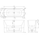 Акриловая ванна Villeroy & Boch Finion UBQ177FIN7N300V301 170x70, alpin, с подсветкой