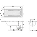 Акриловая ванна Villeroy & Boch Targa Plus Solo 150х70, с ножками